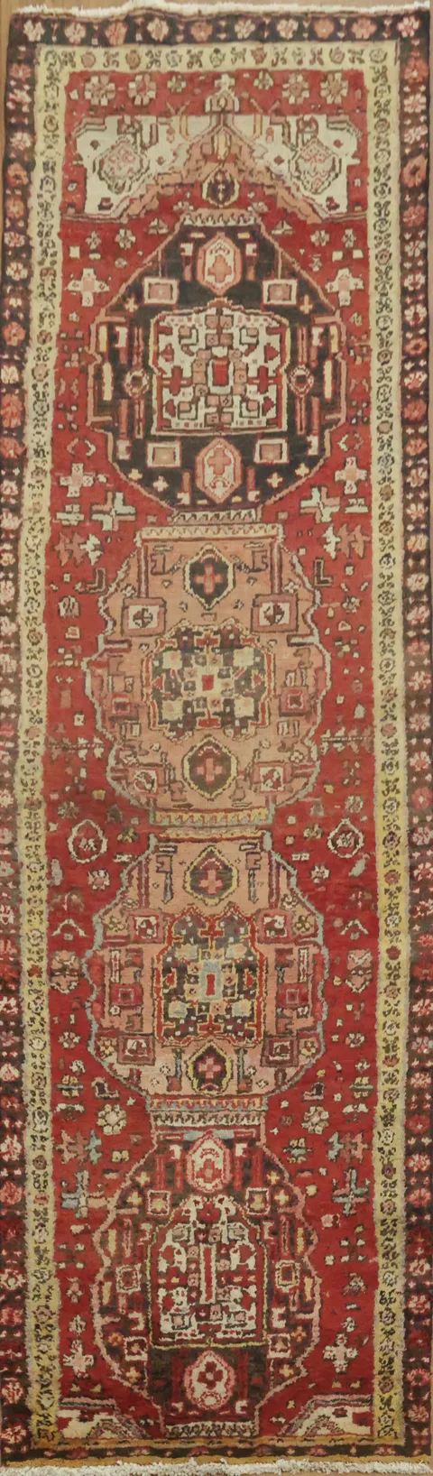 Luxurious Hamedan Persian Runner Rug 3x9