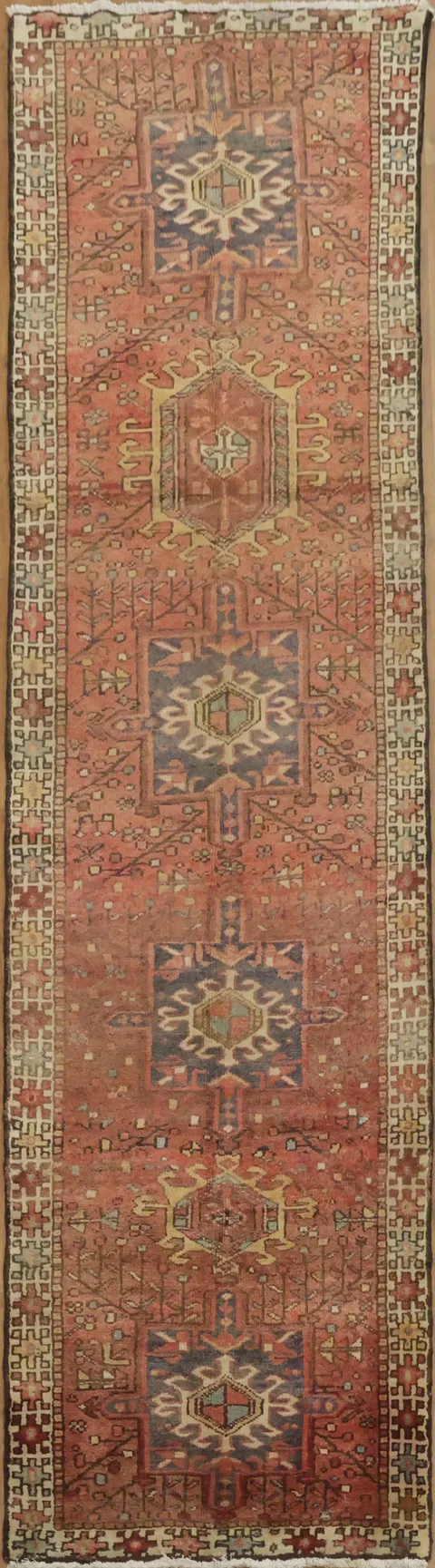 Exquisite Gharajeh Persian Runner Rug 3x11
