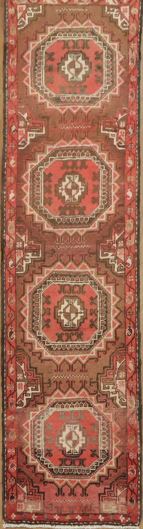 Tribal Hamedan Persian Runner Rug for Hallways and Entryways 2x8