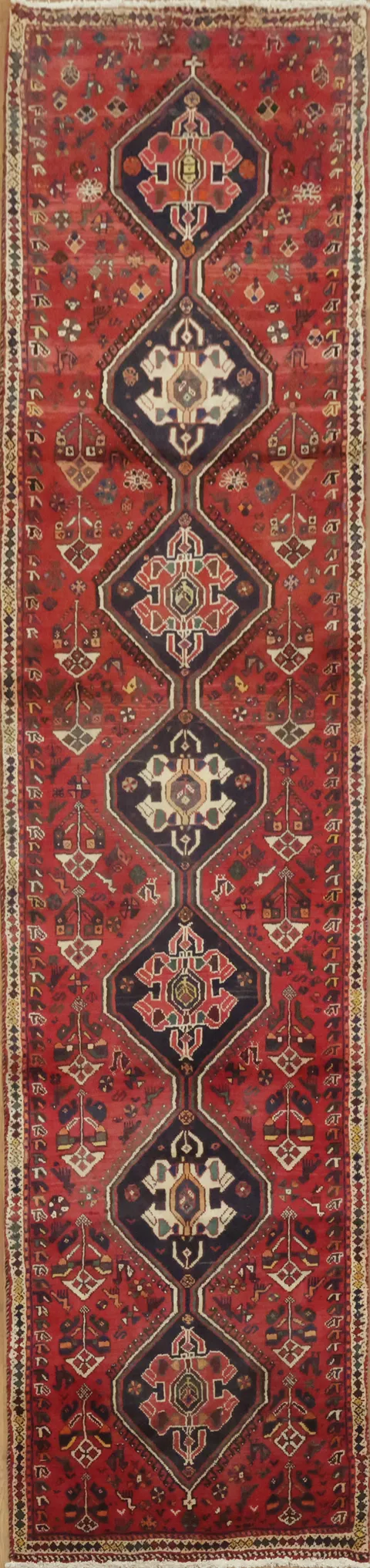 Tribal Shiraz Persian Runner Rug 3x11
