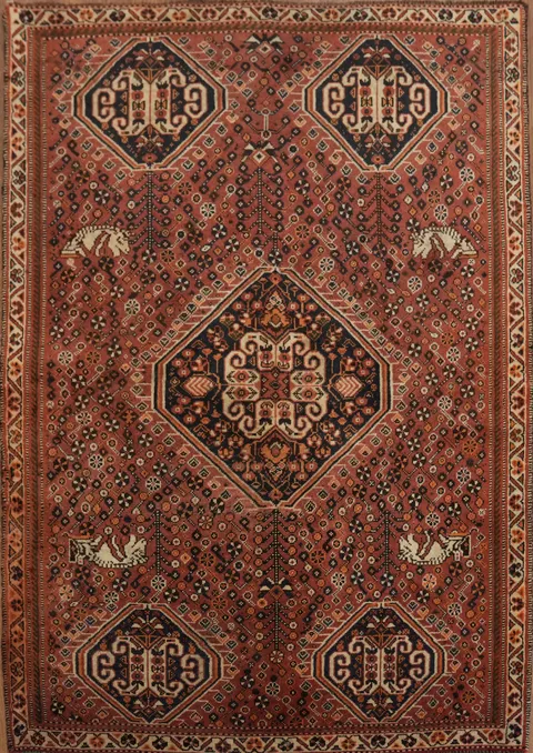 Classic Elegance: Traditional Red Shiraz Persian Rug 3x5