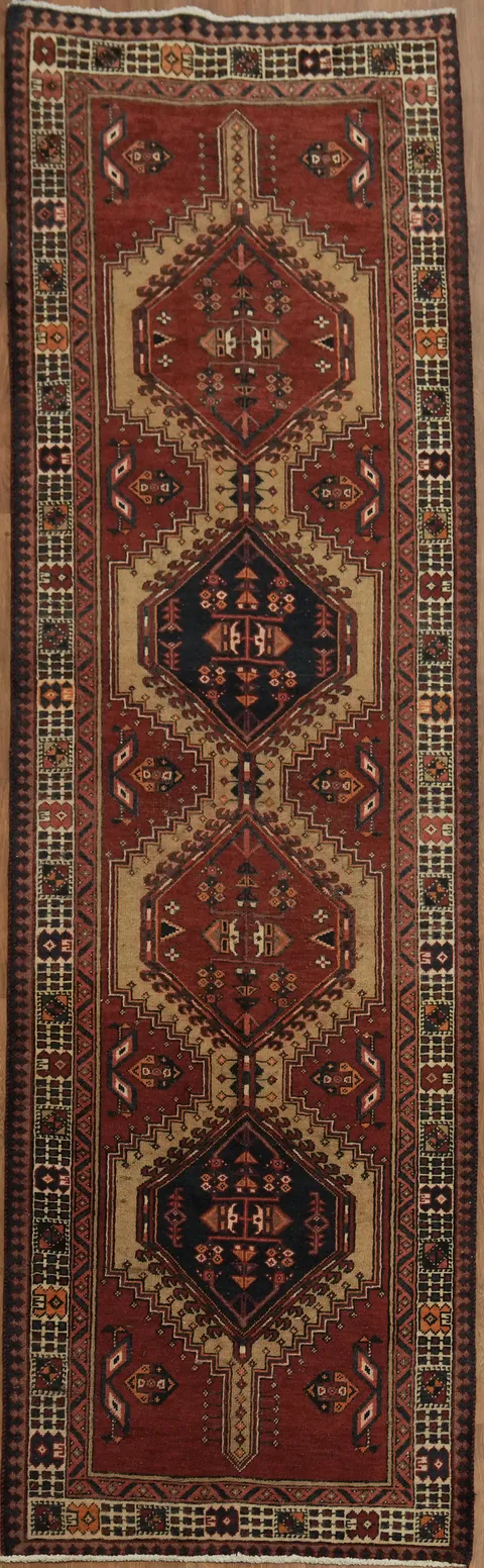Handcrafted Tribal Ardebil Runner for Traditional Decor Flair 3x11