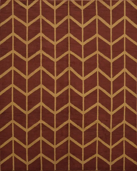 Earthy Chevron Zigzag Gabbeh Area Rug 8x10