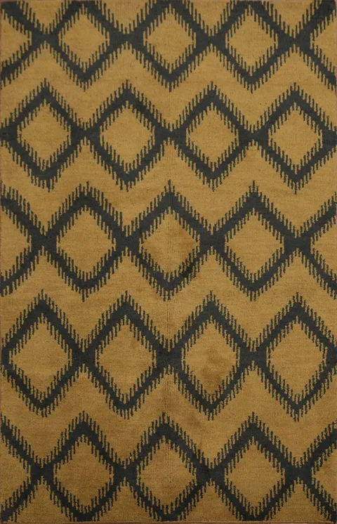 Handmade Trellis Modern Gabbeh Area Rug 5x8