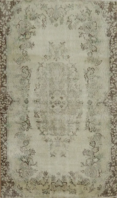 Classic Baroque Rug with Soft, Elegant Floral Patterns 4x6