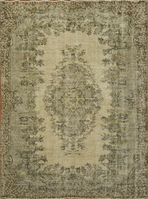 Elegant Vintage Anatolian Turkish Area Rug 6x7
