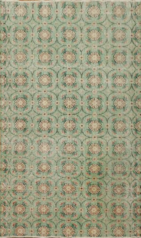 Floral Elegance Anatolian Turkish Rug 4x7
