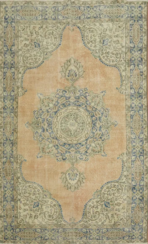 Traditional Medallion Anatolian Turkish Area Rug 6x9
