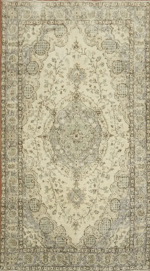 Elegant Vintage Anatolian Turkish Area Rug 5x9