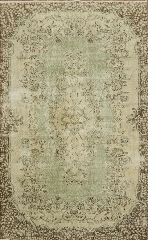 Traditional Vintage Anatolian Turkish Area Rug 6x9