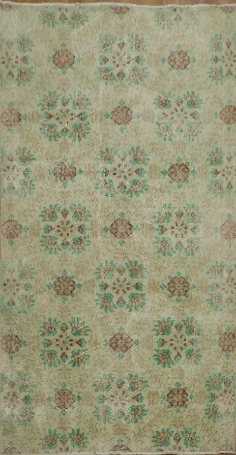 Timeless Floral Anatolian Turkish Rug 4x7