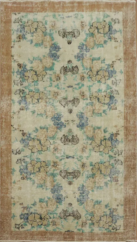 Antique-Style Anatolian Turkish Rug 4x7