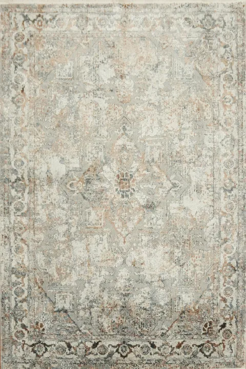 Antique-Inspired Grey Faded Area Rug for a Timeless Touch 5x8