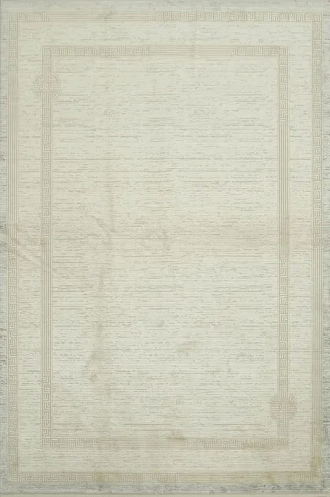 Elegant Cream Rug with Subtle Border Design for Modern Interiors 5x8