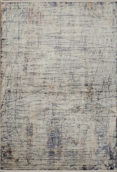 Elegant Distressed Rug with Grey Blue and Beige Tones for Modern Interiors 5x8