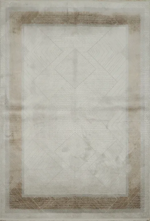 Elegant Neutral Geometric Area Rug for Modern Living Spaces 5x8