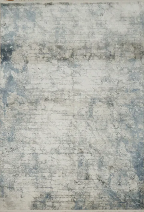 Modern Gray Ivor and Blue Toned Rug for Contemporary Interiors 5x8