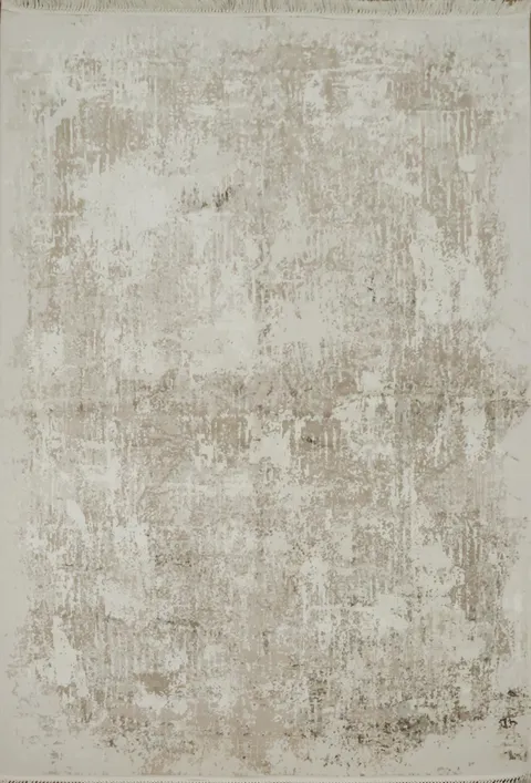 Vintage-Inspired Beige Area Rug with Abstract Design 5x8