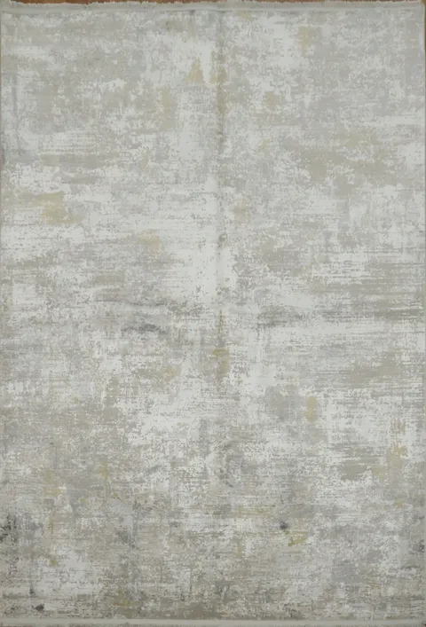 Subtle Elegance: Minimalist Gray Abstract Rug 5x8