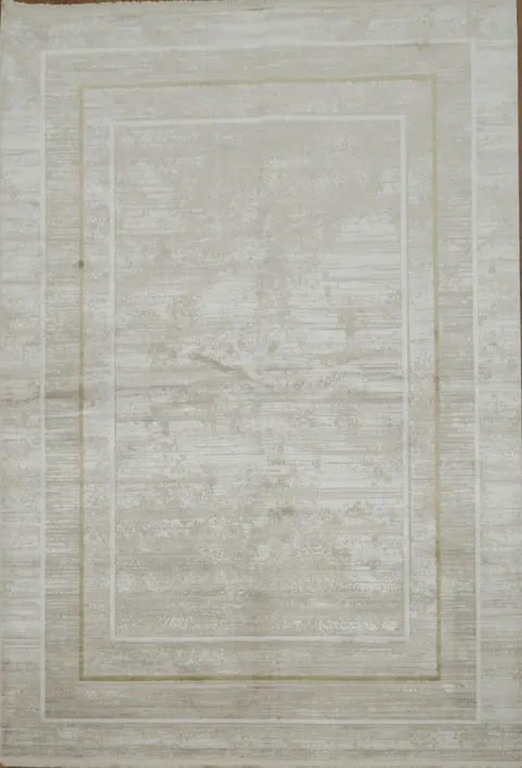 Sophisticated Beige Rug with Minimalist Design for Living Rooms 5x8