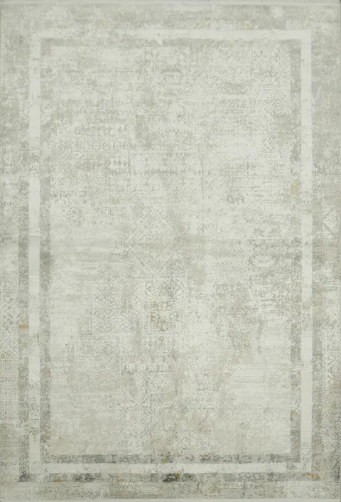 Chic Grey and Ivory Area Rug Adding Elegance to Contemporary Interiors 5x8