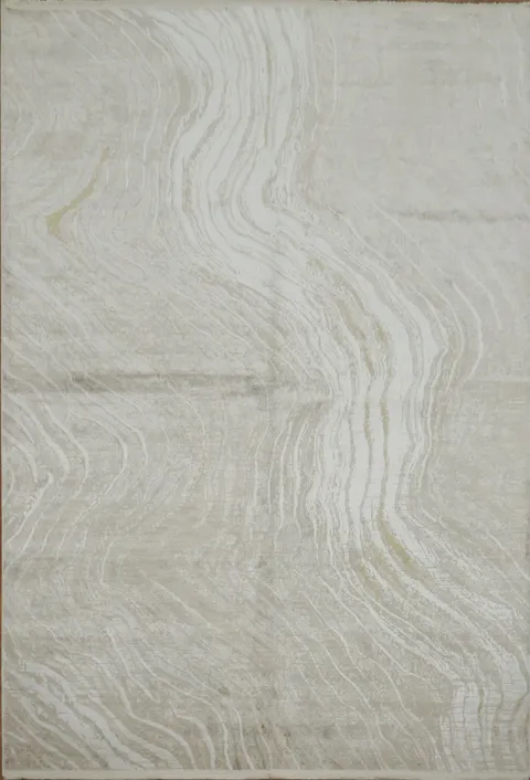 Sophisticated Beige Tones on Contemporary Rug 5x8