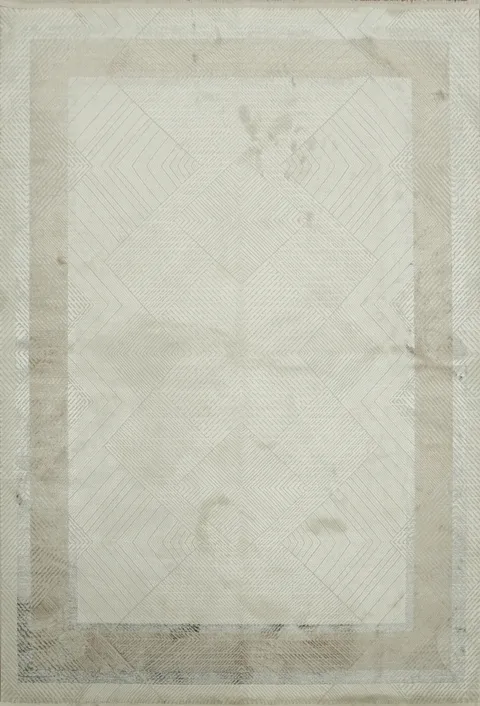 Neutral Geometric Rug Perfect for a Modern Minimalist Look 5x8
