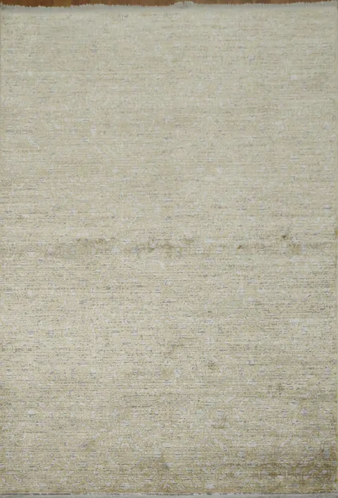 Contemporary Minimalist Gold and Grey Rug for Modern Homes 5x8
