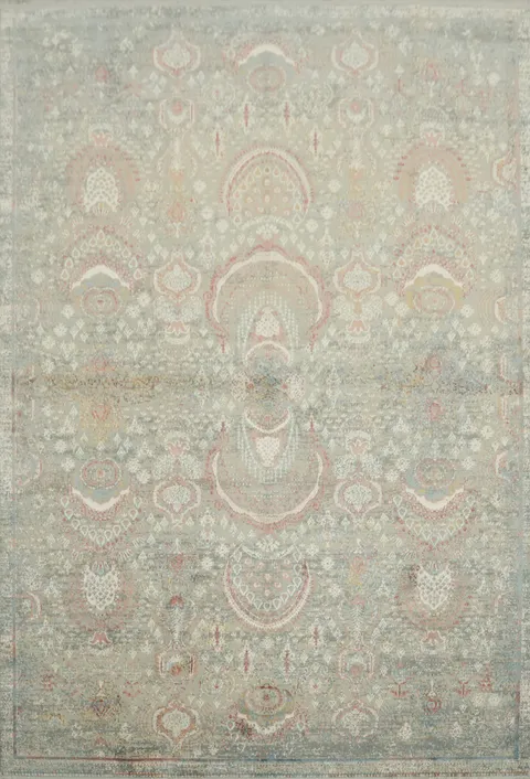 Vintage-Inspired Grey Pastel Rug for a Sophisticated Touch 5x8