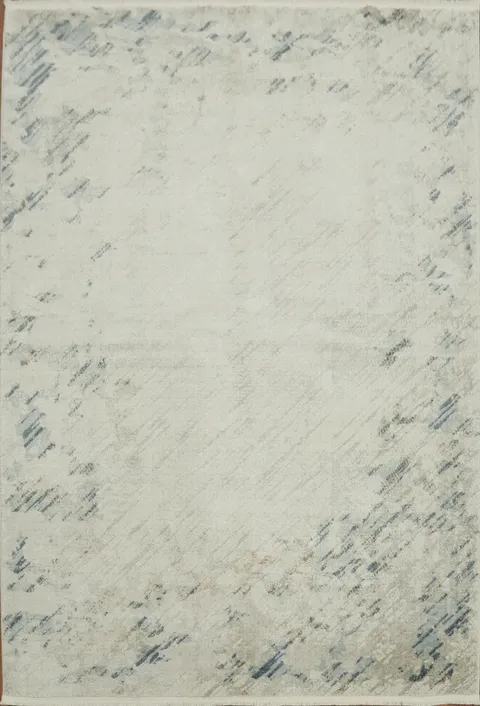 Modern Abstract Design Rug with Subtle Shades of Blue and Grey