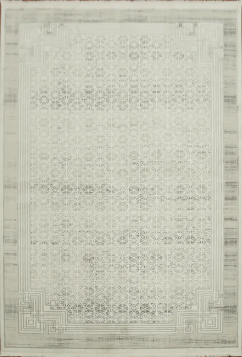 Elegant Modern Geometric Rug in Soft Neutral Tones for Home Decor 5x8