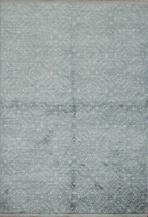 Charming Blue Rug with Subtle Paisley Patterns for Bedrooms 5x8