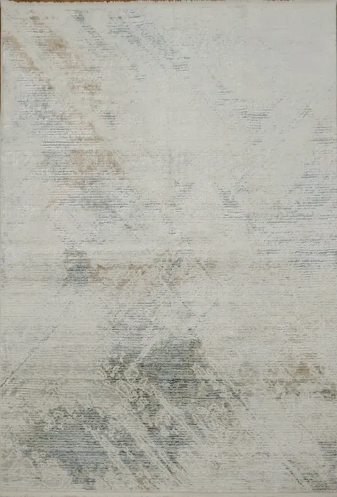 Neutral Toned Abstract Design Rug for Modern Interiors 5x8