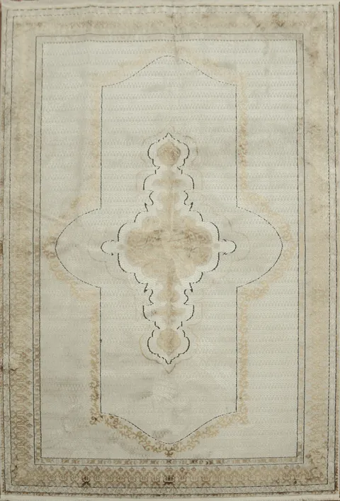Beige and Neutral Toned Rug for Refined Home Decor 5x8