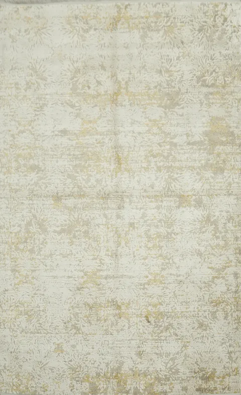 Contemporary Beige and Gold Rug for Interior Elegance 5x8