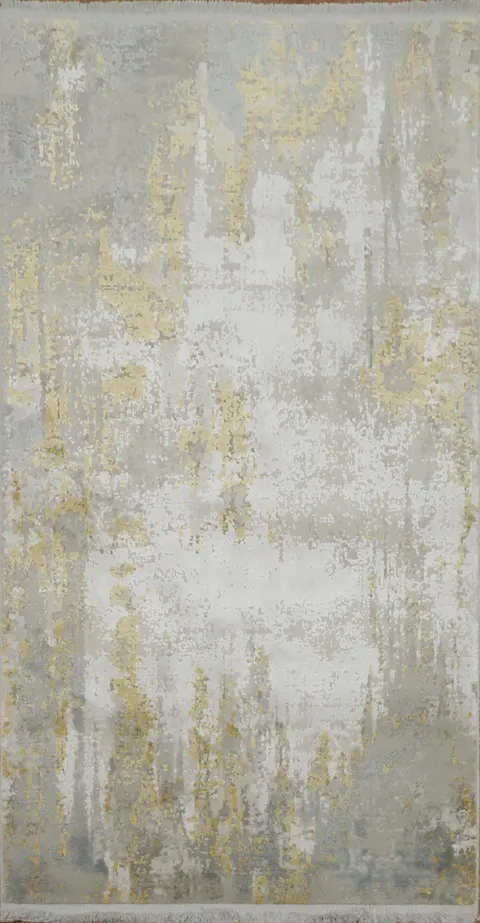 Sophisticated Textured Area Rug with Subtle Gold Accents 3x5
