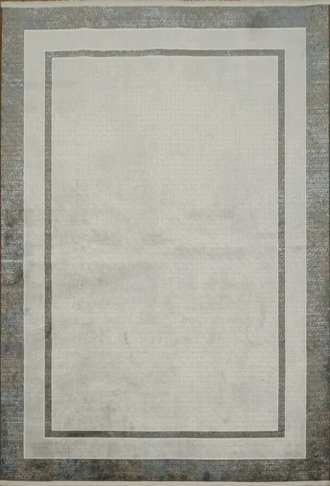 Gray and White Minimalist Rug Perfect for Contemporary Spaces 5x8