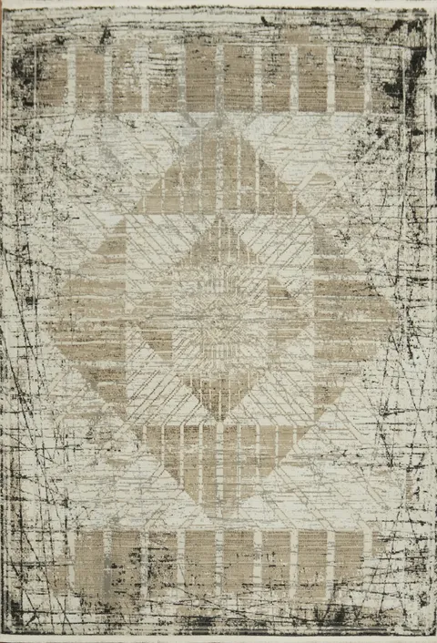 Distressed geometric patterned rug for a rustic and stylish home 5x8