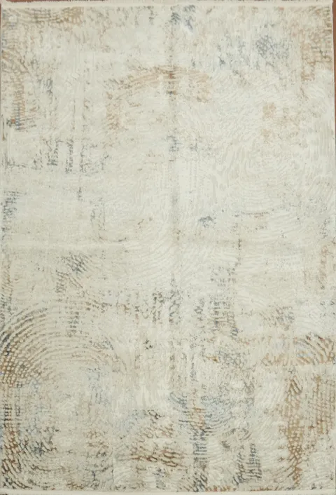 Elegant Distressed Beige Rug for a Timeless Vintage Look 5x8