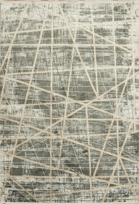 Elegant Gray Abstract Rug for Modern Home Interiors