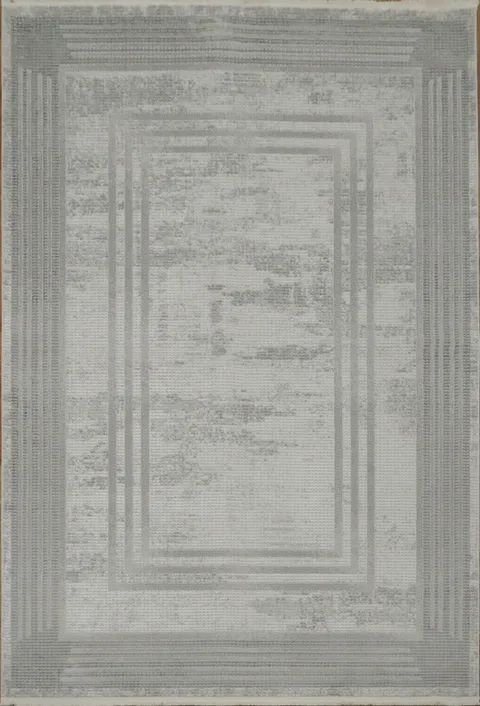 Elegant Gray Patterned Rug with Modern Geometric Design 5x8
