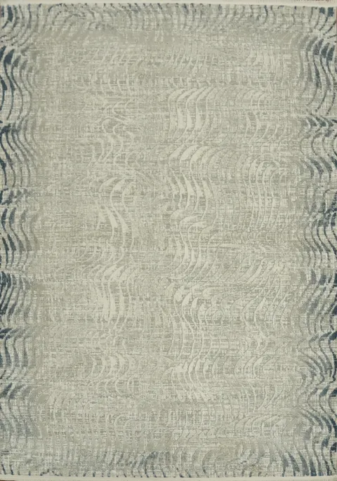 Modern Wavy Pattern Grey Rug for Stylish Energy in Living Spaces 5x8