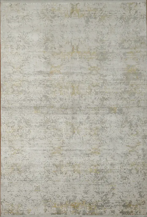 Contemporary Gray and Gold Area Rug for Chic Interiors 5x8