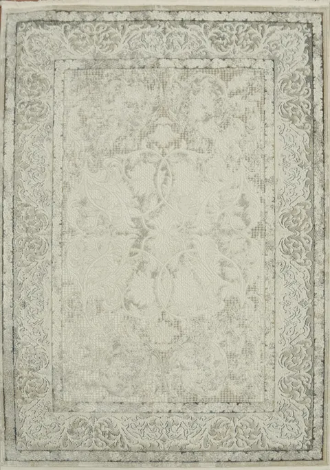 Elegant Vintage Floral Area Rug with Intricate Border Design 5x8