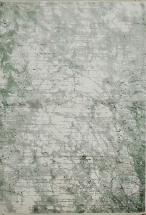 Elegant Marble Pattern Rug with Soft Greys Greens and Whites Design 5x8
