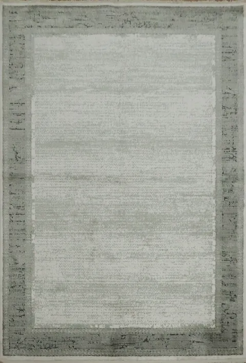 Modern Gray Border Rug: Ideal for Elegant Home Decor 5x8