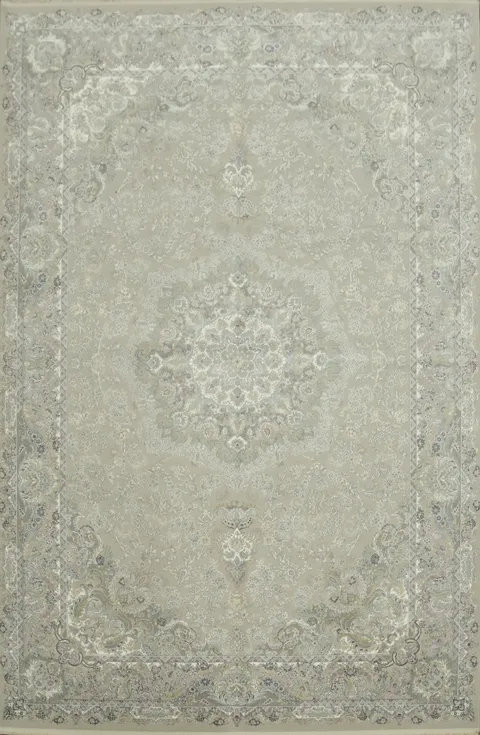 Sophisticated Persian-Inspired Rug in Subtle Gray Tones 6x10