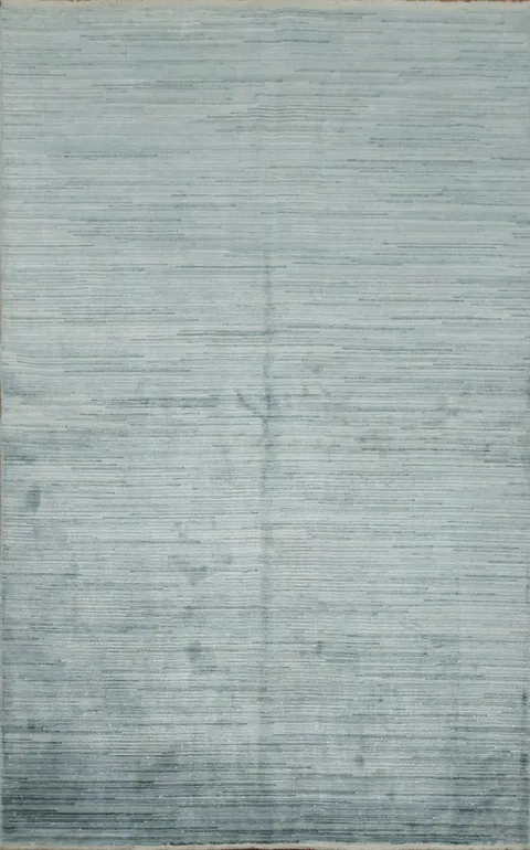 Elegant Minimalist Rug in Soft Blue for Modern Interiors 5x8