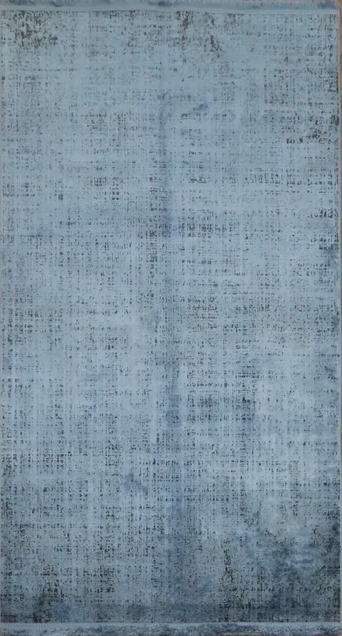Modern Minimalist Sky Blue Textured Area Rug 3x5