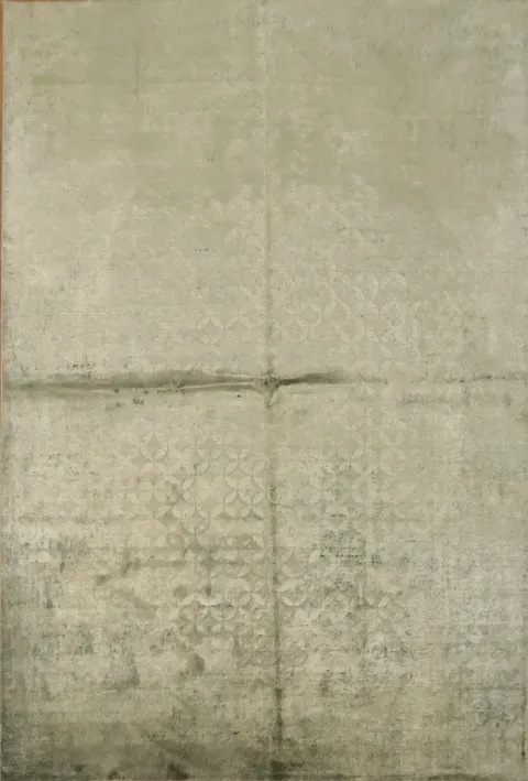Gray Tone Designer Rug with Understated Geometric Details 5x8
